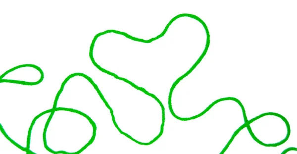 Filo Verde Isolato Sfondo Bianco Concentrazione Selettiva Colore — Foto Stock