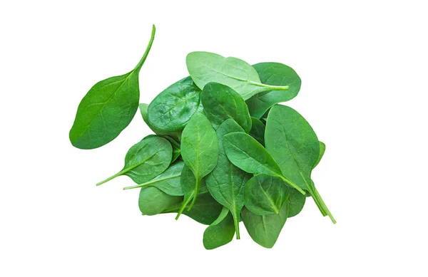 Spinach Leaves Isolate White Background Selective Focus Food — Stock Photo, Image