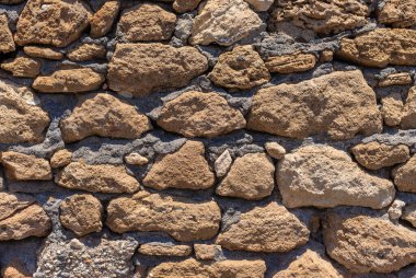 Taş duvar dokusu arka plan. Seçici odaklanma. Doğa.