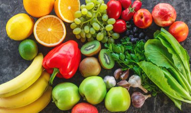 C vitamini içeren ürünler. Seçici odaklanma. yiyecek.