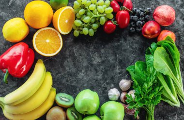 C vitamini içeren ürünler. Seçici odaklanma. yiyecek.