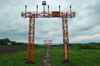 Lighting for aircraft landing guidance.