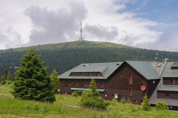 Berghotel Unter Praded Der Höchste Hügel Des Jesenik Gebirges Tschechische — Stockfoto