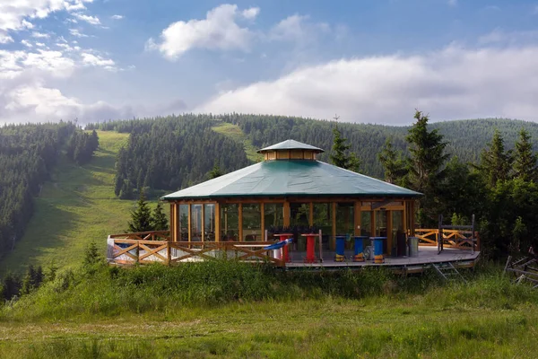 Edifício Café Nas Montanhas Jesenik Dia Verão — Fotografia de Stock