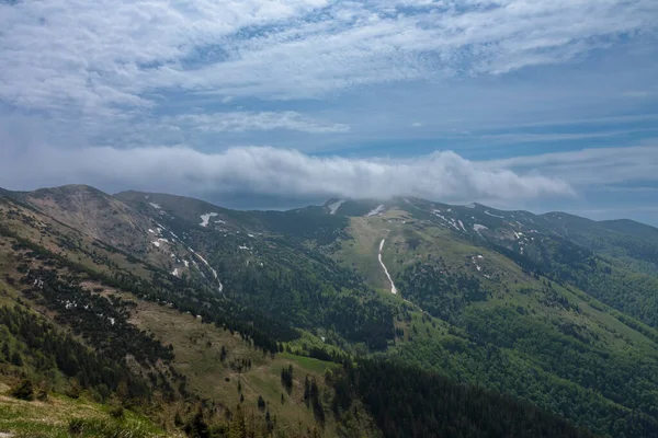 山の英雄 クレブ ヴェルキークリヴァン 国立公園マラFatra スロバキア 春の曇りの日 — ストック写真