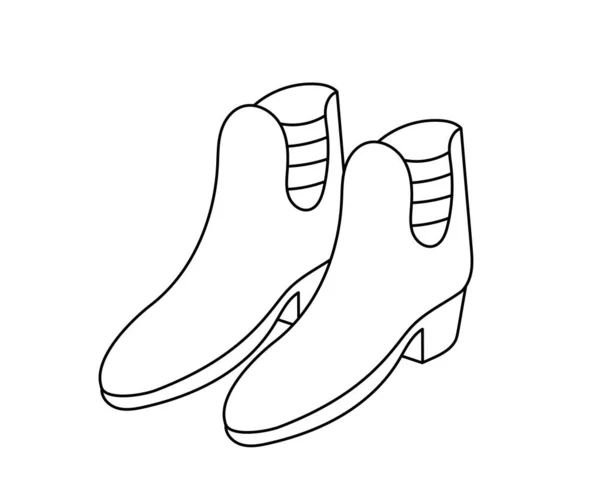 Botas Mujer Zapatos Otoño Tienda Zapatos Tamaño Del Trazo Editable — Archivo Imágenes Vectoriales