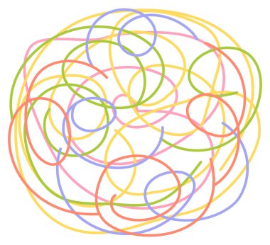 Rotayı çiziyorum. Vektör Illustration soyut arkaplanı. Düzenlenebilir satır kalınlığı.