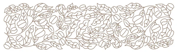 종이를 커피에 담그는 식물의 나뭇잎 편도선 편도선이다 반직선 — 스톡 벡터