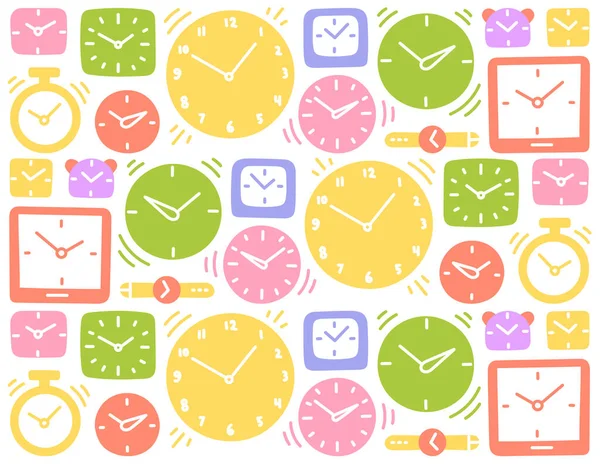 Tempo Relógio Kit Despertador Ilustração Vetorial —  Vetores de Stock