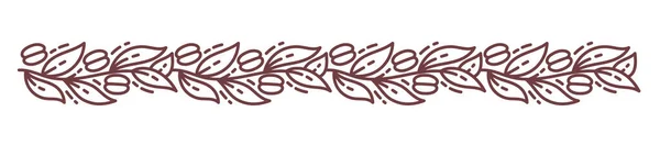 コーヒー用の包装紙 コーヒー植物のパターン 編集可能なアウトラインストローク ベクトル線図 ロイヤリティフリーストックベクター