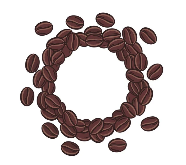 Coffee Plant Pattern Hand Drawn Vector Illustration Stock Vector