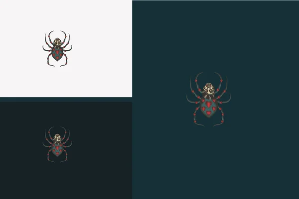 Концепція Логотипу Павука Вінтажний Вектор — стоковий вектор