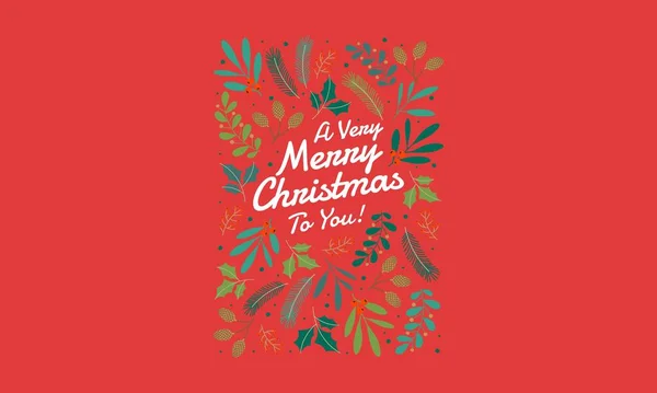 Joyeux Modèle Bannière Noël Vecteur Design Plat — Image vectorielle