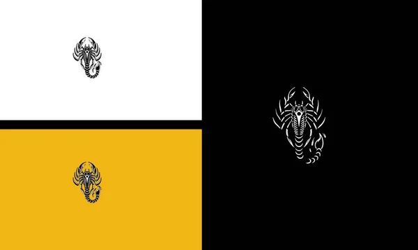 蝎子矢量线条艺术设计的标识概念 — 图库矢量图片