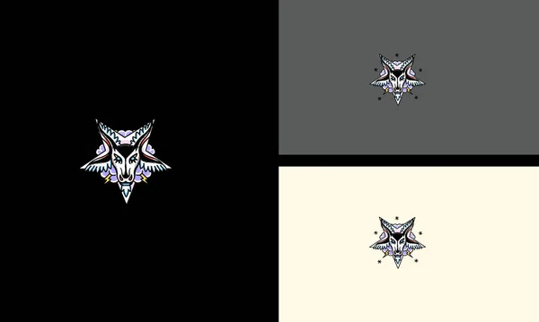 Tête Chèvre Vecteur Illustration Logo Concept — Image vectorielle