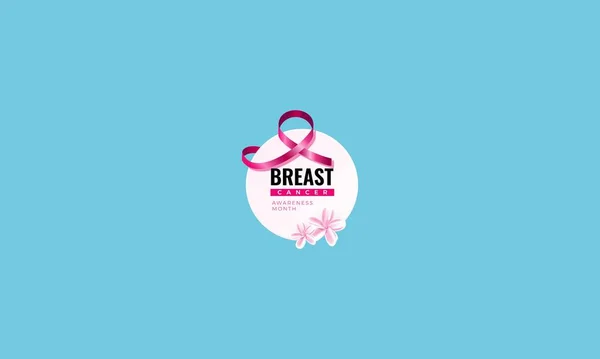 Världen Bröstcancer Medvetenhet Månad Vektor Illustration Design — Stock vektor