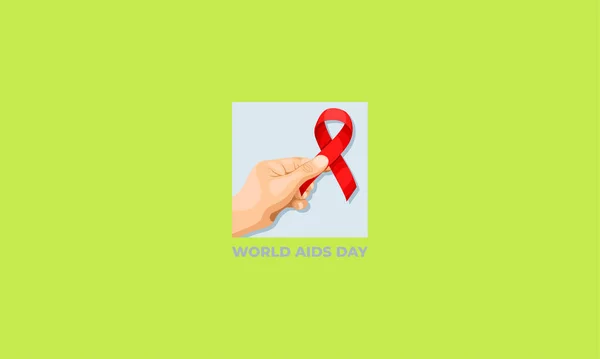 World Aids Day Vector Illustration Flat Design — Stock Vector