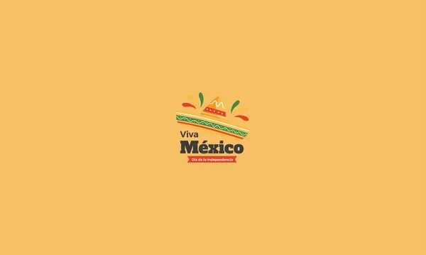 Mexiko Unabhängigkeit Tag Vektor Illustration Flaches Design — Stockvektor