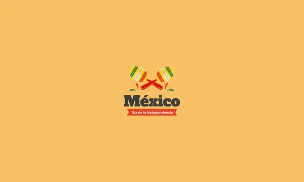 Mexiko Den Nezávislosti Vektorové Ilustrace Plochý Design — Stockový vektor