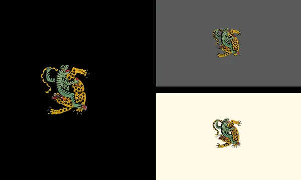 Зелена Жаба Гепардом Векторна Ілюстрація Художній Дизайн — стоковий вектор