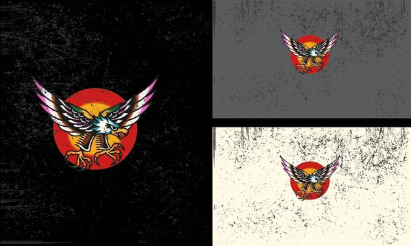 Ιπτάμενος Αετός Κόκκινο Διάνυσμα Εικονογράφηση Σχέδιο Μασκότ — Διανυσματικό Αρχείο