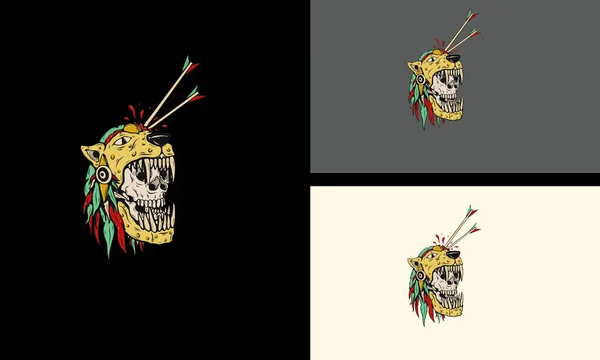 Head Zombie Vector Illustration Mascot Design — Stock Vector
