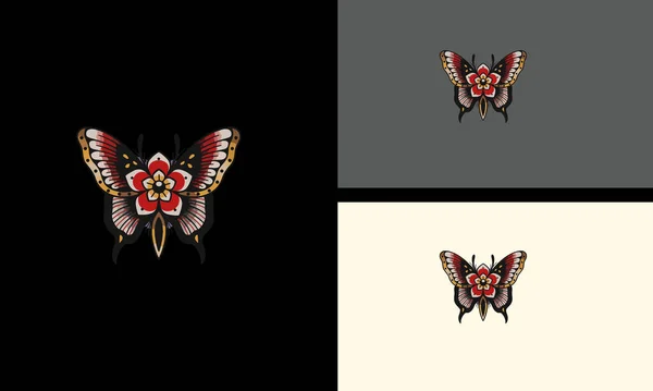 Butterfly Vector Illustration Mascot Design — 스톡 벡터