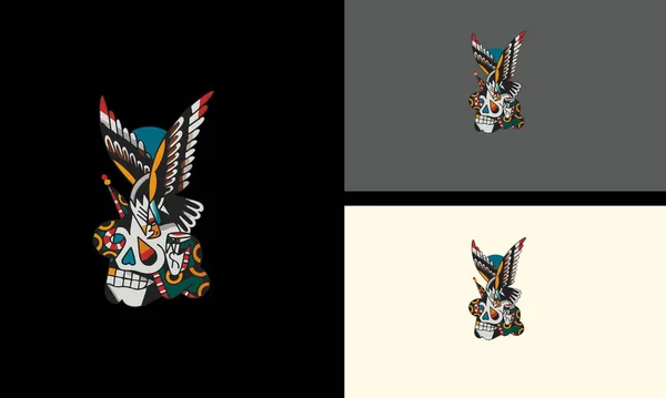 飞鹰头颅矢量吉祥物的设计 — 图库矢量图片