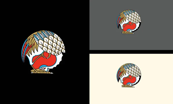 Diseño Del Logotipo Mascota Vector Flamenco — Vector de stock