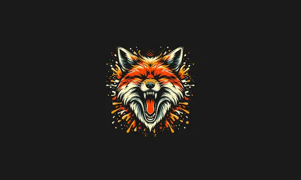 stock vector head fox roar vector illustration flat design