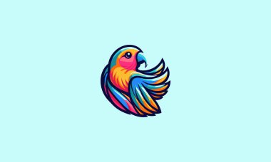 love bird vector illustration flat design logo