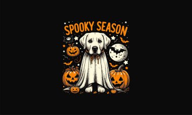 dog halloween scary vector illustration artwork design clipart