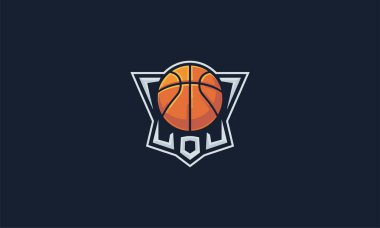 Bir basket ligi vektör düz tasarım şablonu logo tasarımı