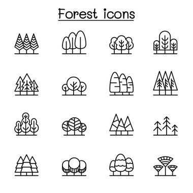 Orman simgesi ince çizgi biçiminde ayarlandı