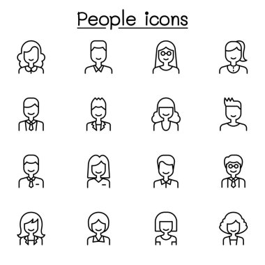 İnce çizgi biçiminde insanlar simgesi