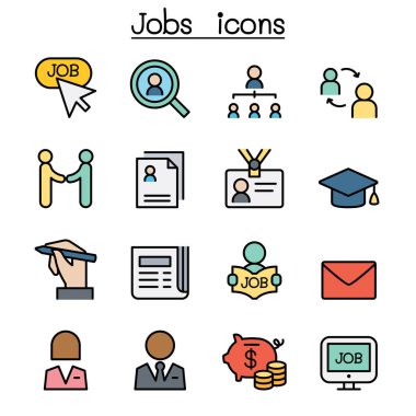 Görev renk çizgisi simgesi seti