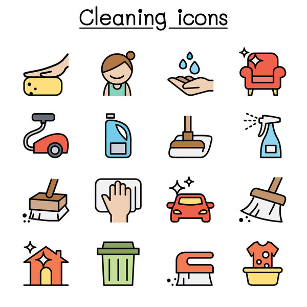 Набор иконок для чистки и гигиены
