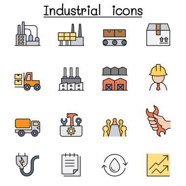 Endüstriyel renk çizgisi simgesi