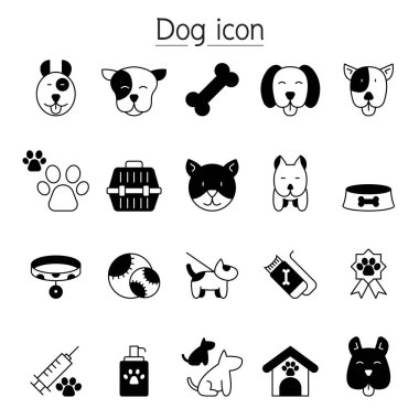 Köpek Icon set vektör çizim grafik tasarım