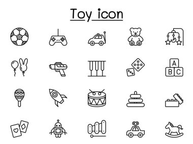 Oyuncak simgesi renk çizgisi biçiminde ayarlandı