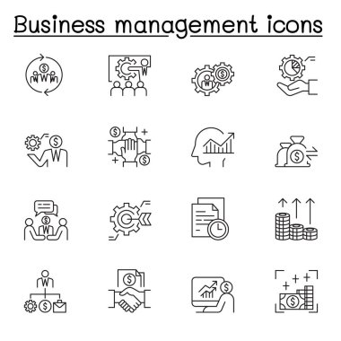 İş yatırım simgesi ince çizgi stlye 'a ayarlandı