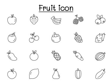 İnce çizgi biçiminde meyve simgesi