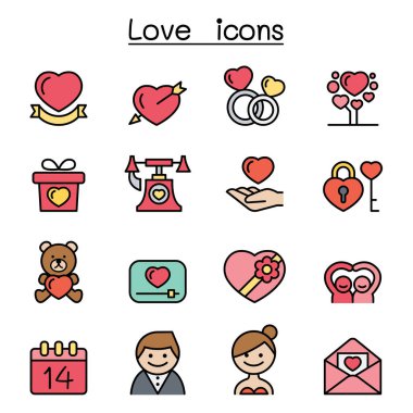 Renk çizgisi biçiminde aşk simgesi