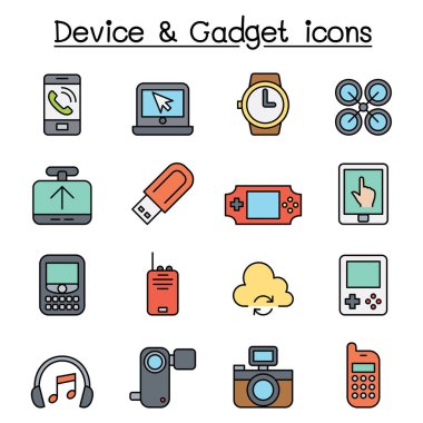 Aygıt ve Gadget simgesi renk çizgisi biçiminde ayarlandı