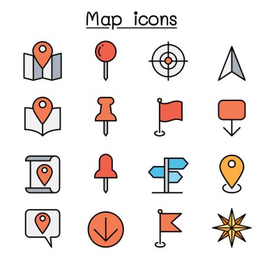 Harita simgesi renk çizgisi biçiminde ayarlandı