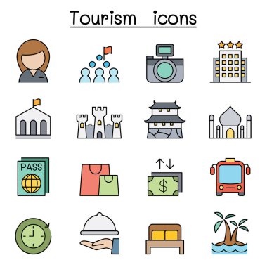 Turizm simgesi renk çizgisi biçiminde ayarlandı