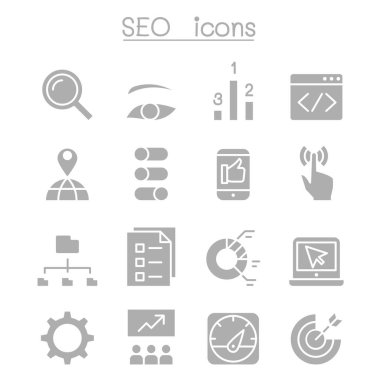 SEO ve Optimizasyon simgesi kabartma biçiminde ayarlandı