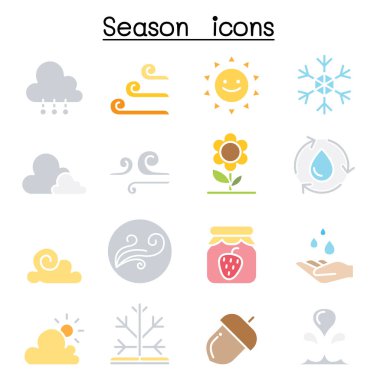 Sezon, İklim ve Hava Durumu simgesi düz renk olarak ayarlandı
