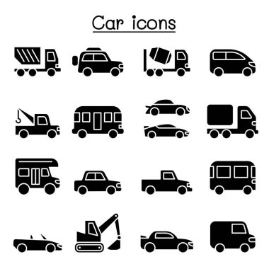 Araba simgesi kabartma biçiminde ayarlandı