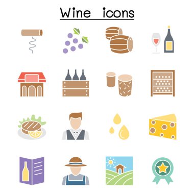 Düz renk biçimli şarap simgesi